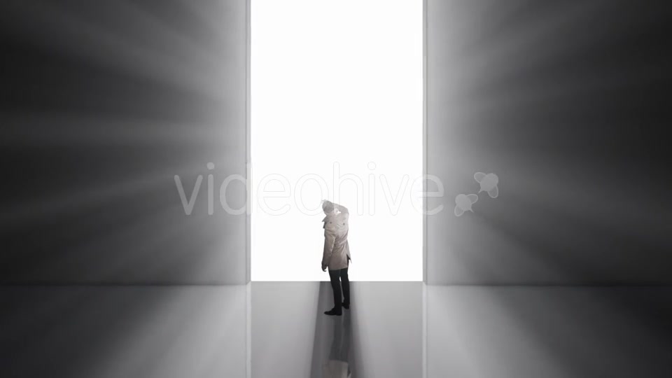 Lonely Man Standing in Front of the Huge Gate Videohive 21497758 Motion Graphics Image 6