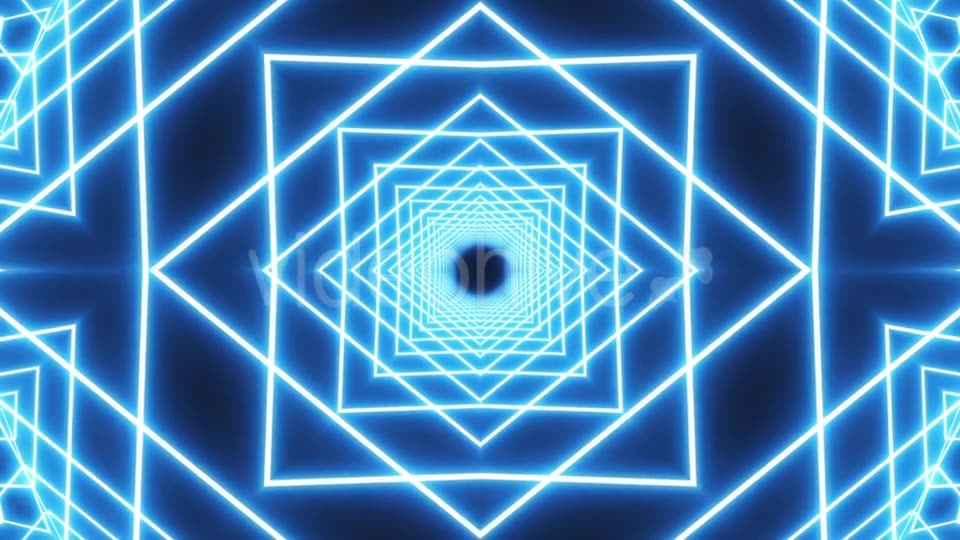 Loop Blue Neon Tunnel Background Videohive 19933334 Motion Graphics Image 3