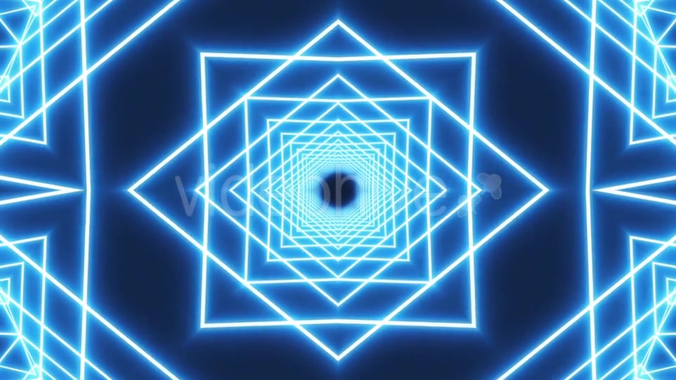 Loop Blue Neon Tunnel Background Videohive 19933334 Motion Graphics Image 5