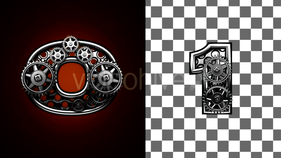 Loop Metal Alphabet with Gears Mechanic Videohive 19103849 Motion Graphics Image 10