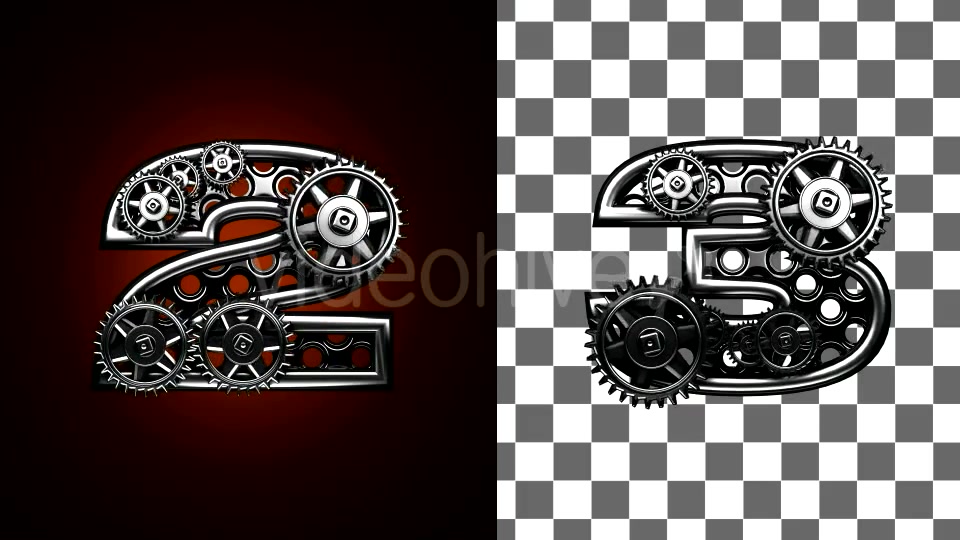 Loop Metal Alphabet with Gears Mechanic Videohive 19103849 Motion Graphics Image 11