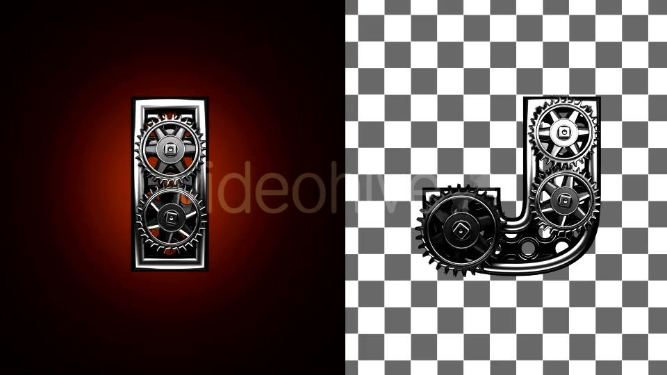 Loop Metal Alphabet with Gears Mechanic Videohive 19103849 Motion Graphics Image 4