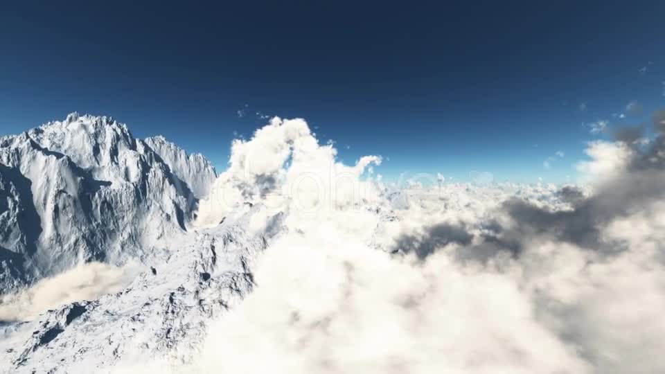 Loop Mountains in Snow and Clouds at Blue Sky Videohive 19540978 Motion Graphics Image 1