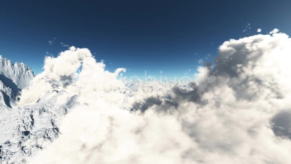 Loop Mountains in Snow and Clouds at Blue Sky Videohive 19540978 Motion Graphics Image 11