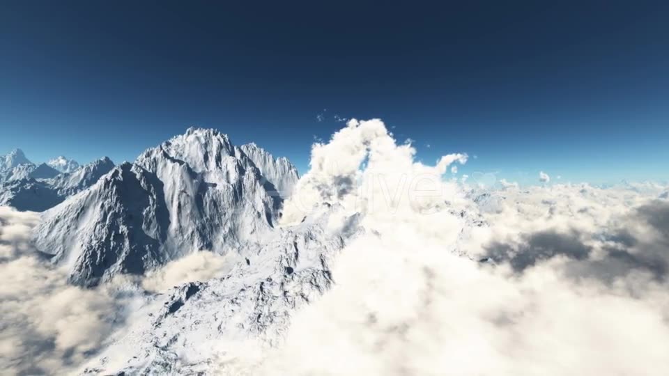 Loop Mountains in Snow and Clouds at Blue Sky Videohive 19540978 Motion Graphics Image 2