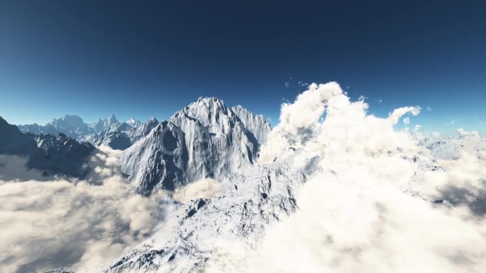 Loop Mountains in Snow and Clouds at Blue Sky Videohive 19540978 Motion Graphics Image 3
