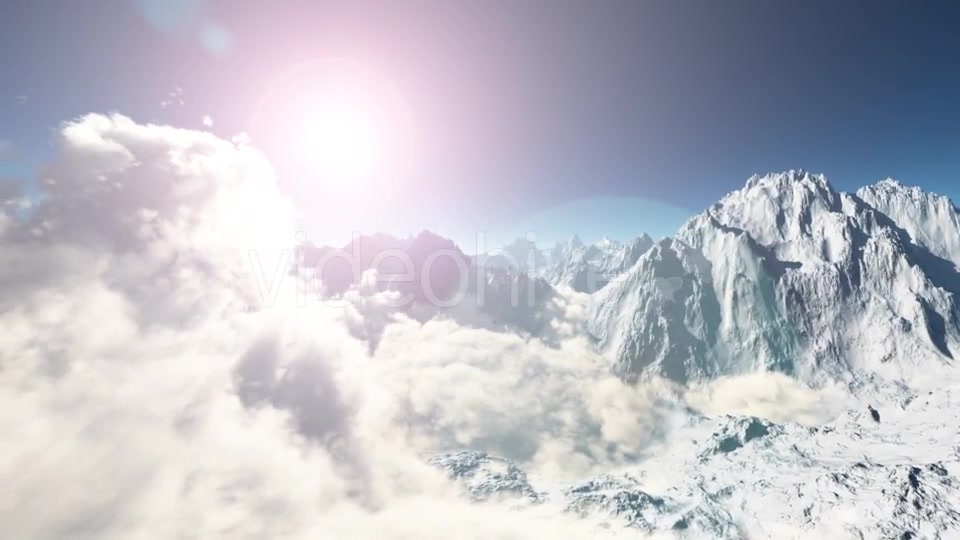 Loop Mountains in Snow and Clouds at Blue Sky Videohive 19540978 Motion Graphics Image 6