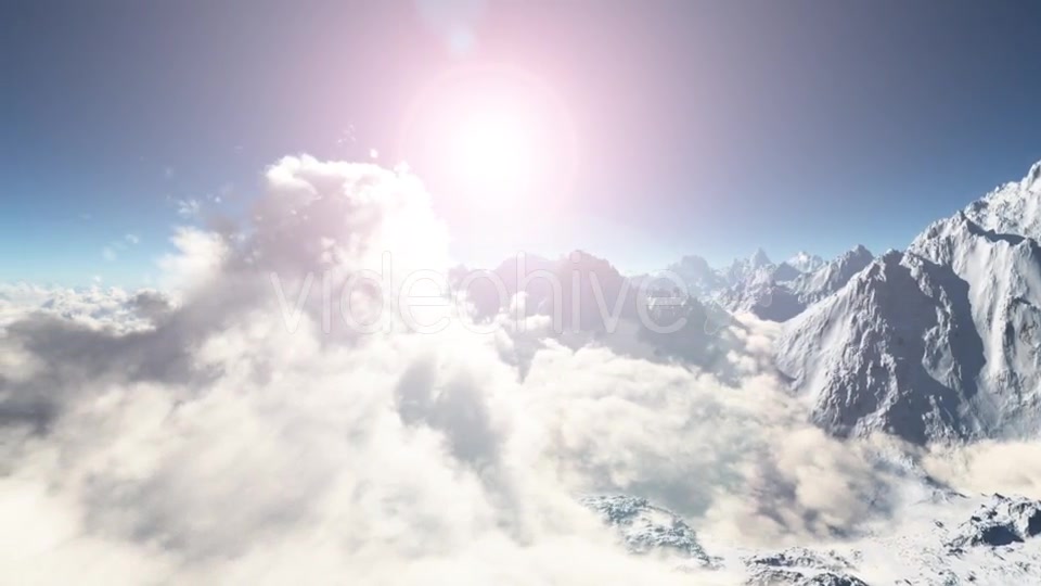 Loop Mountains in Snow and Clouds at Blue Sky Videohive 19540978 Motion Graphics Image 7