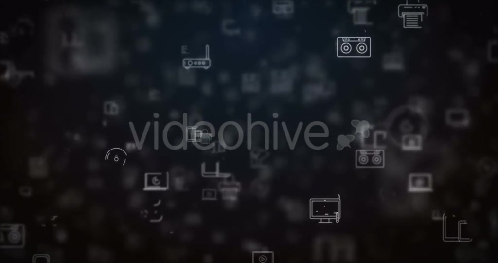 Loop Moved Technology Icons Background Videohive 21436586 Motion Graphics Image 3