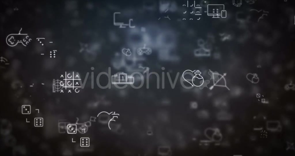 Loop Moved Video Game Icons Background Videohive 21532392 Motion Graphics Image 10