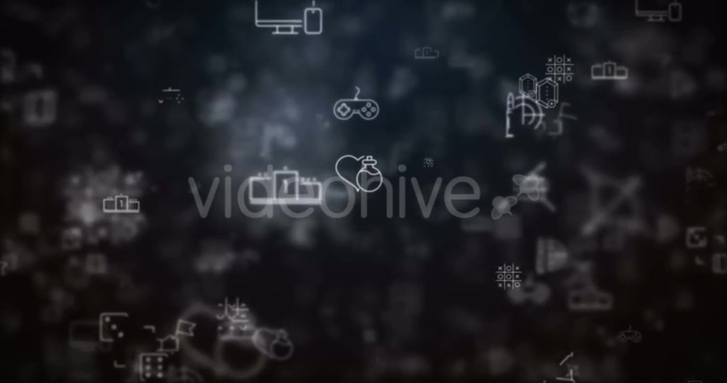 Loop Moved Video Game Icons Background Videohive 21532392 Motion Graphics Image 11