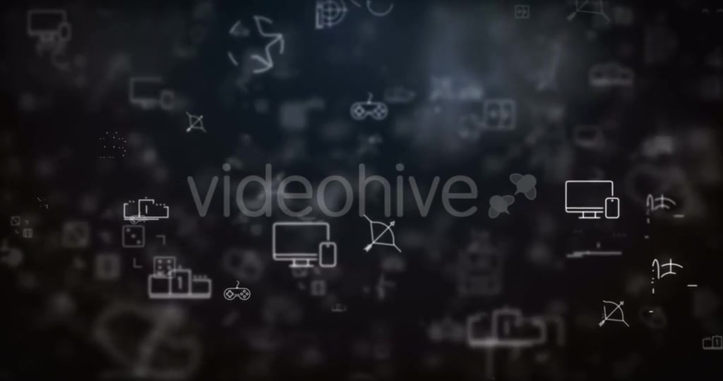 Loop Moved Video Game Icons Background Videohive 21532392 Motion Graphics Image 4
