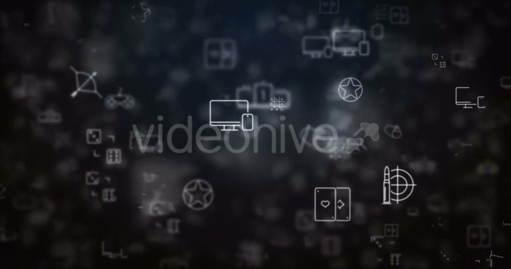Loop Moved Video Game Icons Background Videohive 21532392 Motion Graphics Image 9