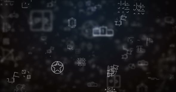 Loop Moved Video Game Icons Background - 21532392 Download Videohive