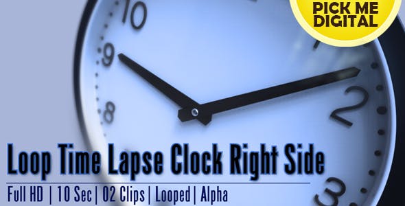 Loop Time Lapse Clock Right Side - 15993005 Download Videohive