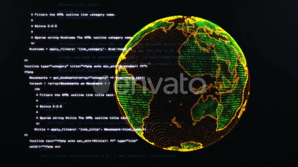 Loopable Program Code with Globe Videohive 21749871 Motion Graphics Image 10