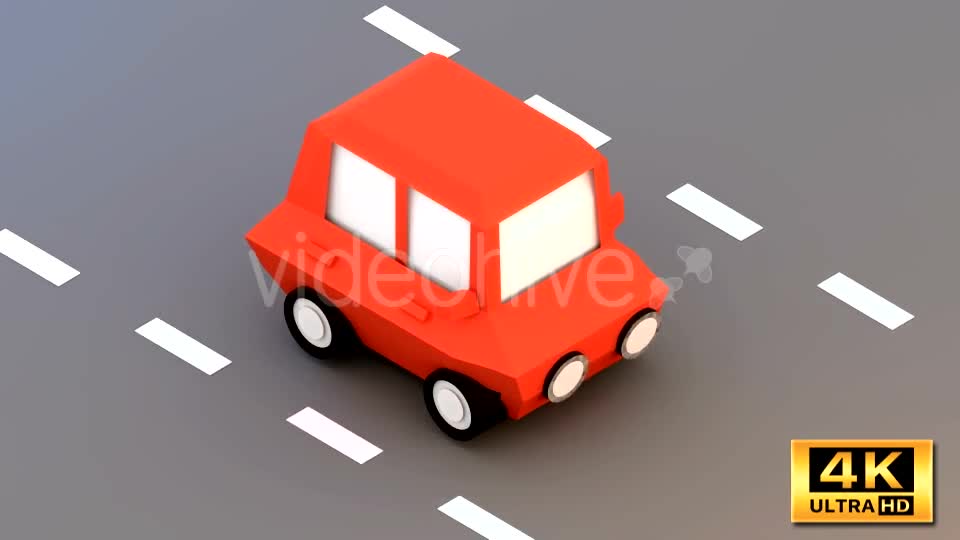 Low Poly Car On The Street Videohive 15087999 Motion Graphics Image 1