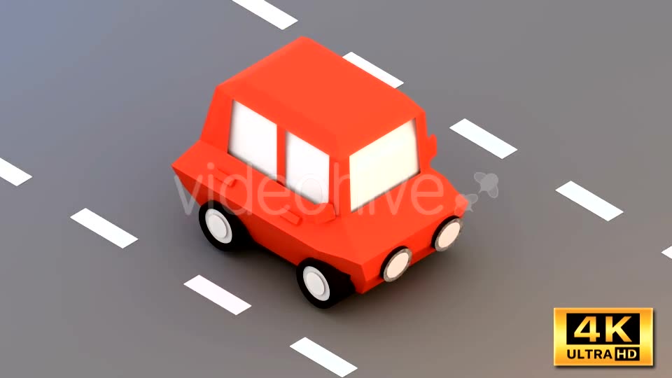 Low Poly Car On The Street Videohive 15087999 Motion Graphics Image 2