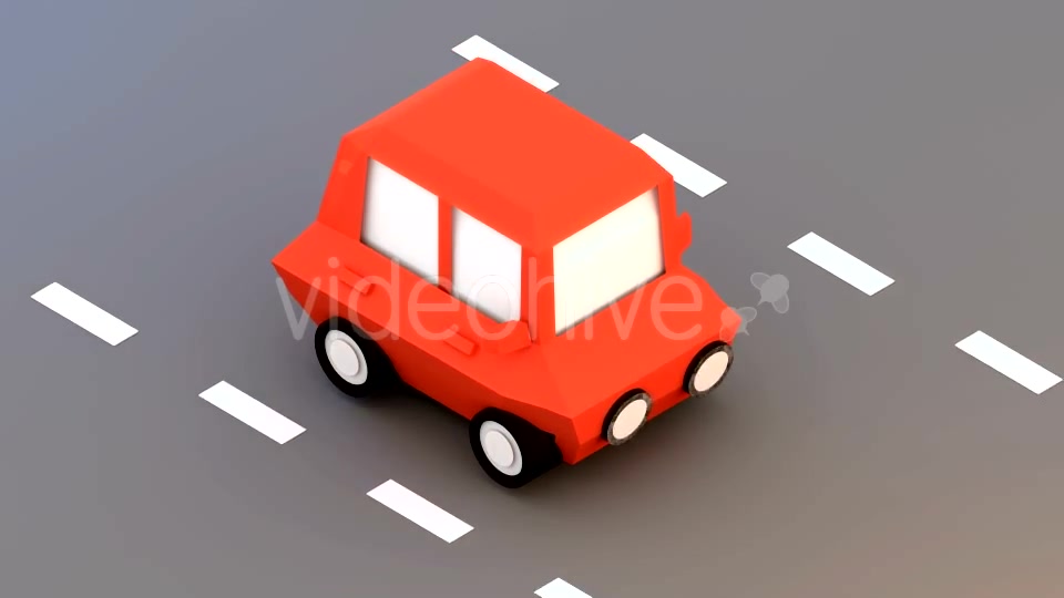 Low Poly Car On The Street Videohive 15087999 Motion Graphics Image 5