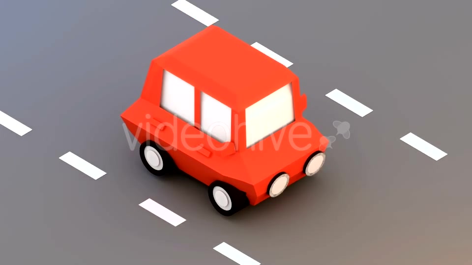 Low Poly Car On The Street Videohive 15087999 Motion Graphics Image 7