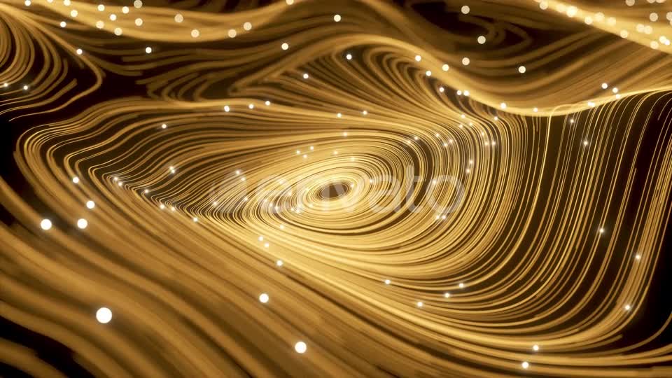 Magic of Golden Swirl Particles and Vortex Lines Videohive 23966727 Motion Graphics Image 1