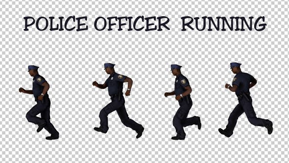 Male Police Officer Running - 20307960 Download Videohive