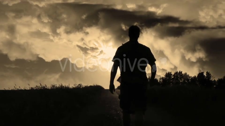 Male Silhouette Walking Into The Storm Videohive 15738161 Motion Graphics Image 5