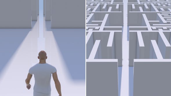 Man Entering Into a Maze - Videohive 21213714 Download