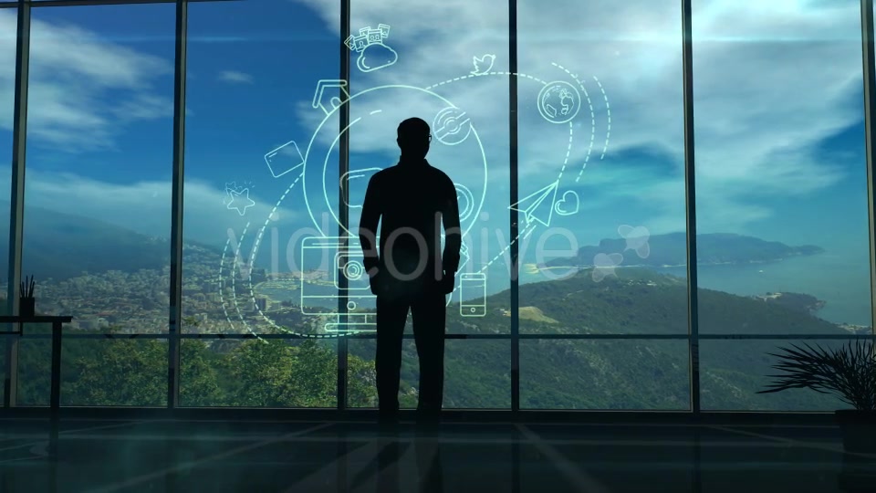 Man Looking At Social Infographics Videohive 20828215 Motion Graphics Image 7