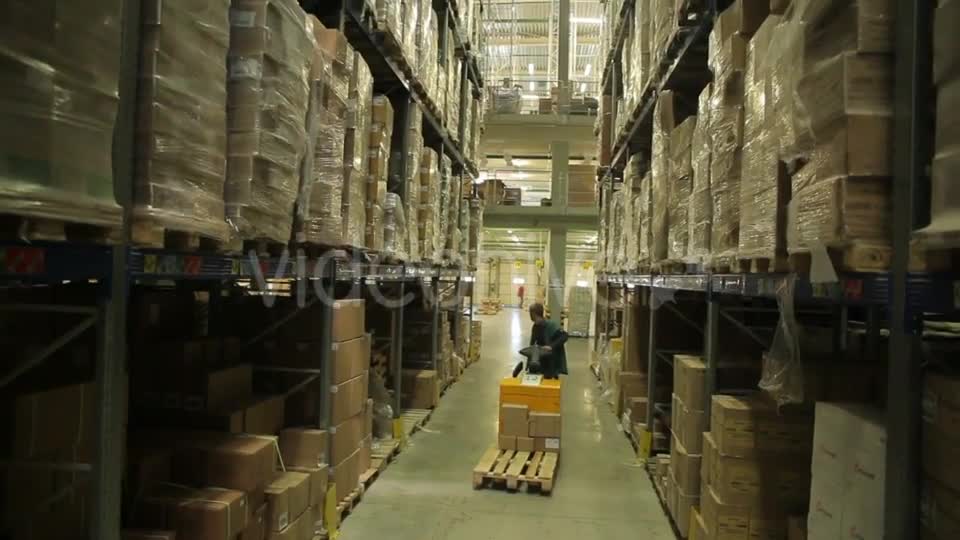 Man On a Truck And Large Warehouse  Videohive 16594178 Stock Footage Image 1