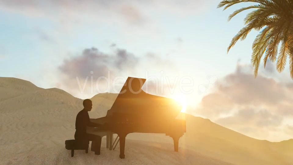 Man Piano Playing On The Desert Videohive 21066607 Motion Graphics Image 3