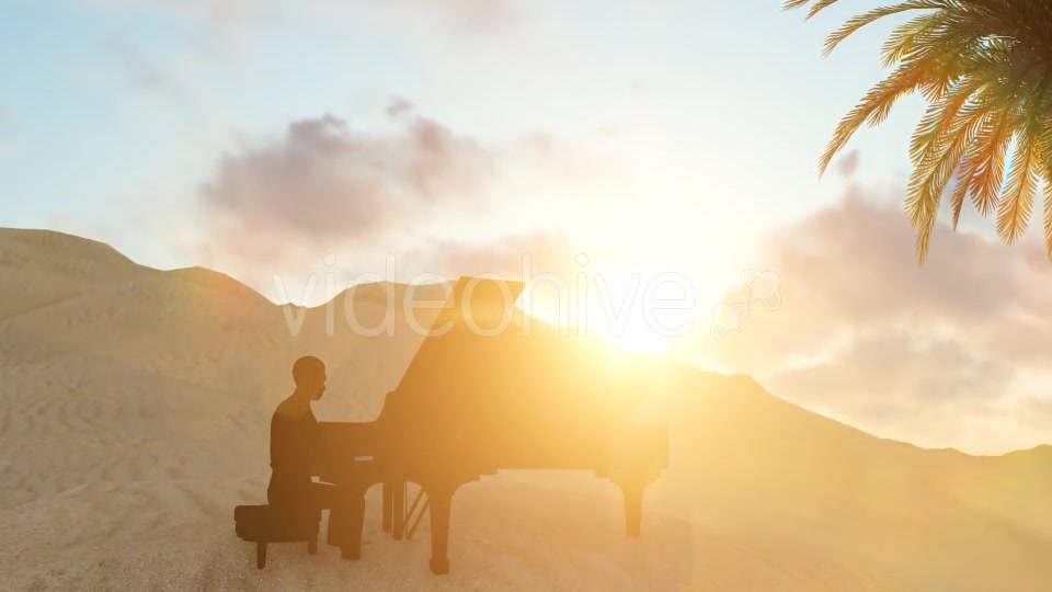Man Piano Playing On The Desert Videohive 21066607 Motion Graphics Image 4