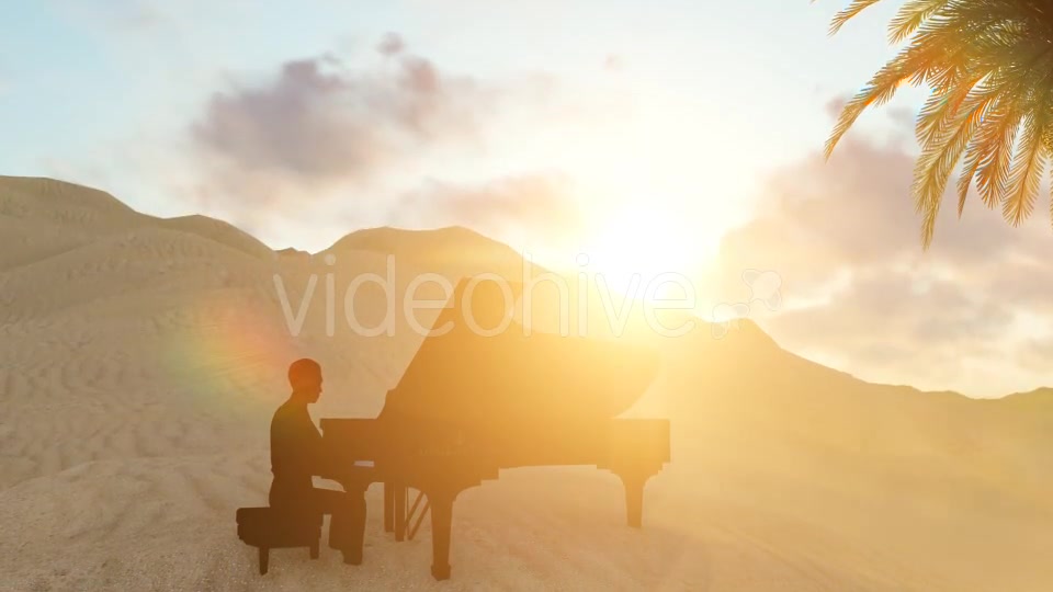 Man Piano Playing On The Desert Videohive 21066607 Motion Graphics Image 5