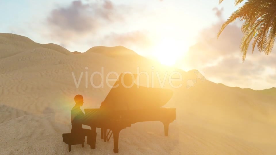 Man Piano Playing On The Desert Videohive 21066607 Motion Graphics Image 6
