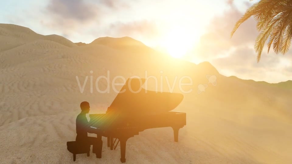 Man Piano Playing On The Desert Videohive 21066607 Motion Graphics Image 7