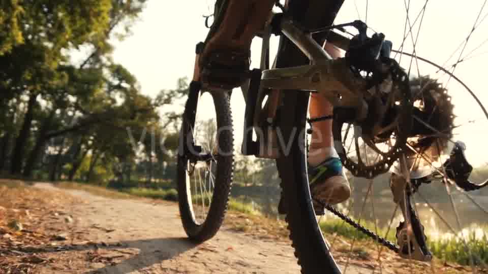 Man Rides a Bike Near Lake  Videohive 17910774 Stock Footage Image 12