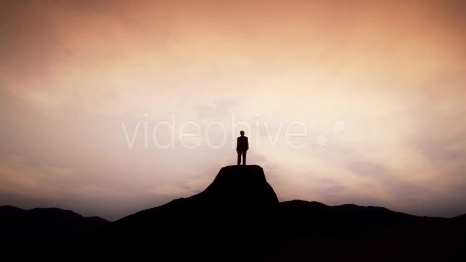 Man Standing on the Cliff of Mountain Videohive 19432839 Motion Graphics Image 1