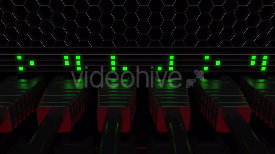 Many Server Connectors and Flashing Green LED Lamps Videohive 20286121 Motion Graphics Image 2