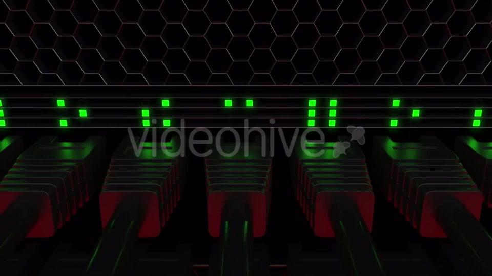 Many Server Connectors and Flashing Green LED Lamps Videohive 20286121 Motion Graphics Image 3