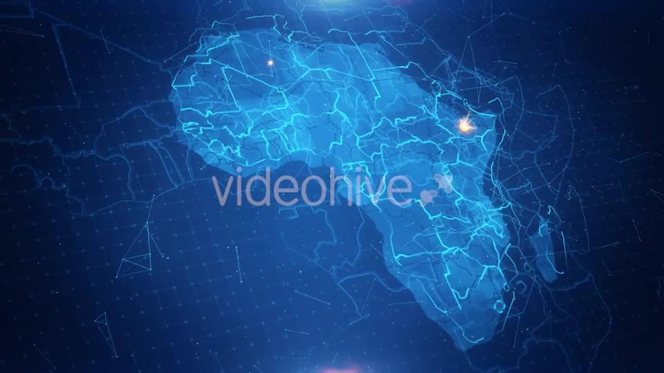 Map of The Africa With The Animated Background 4K Videohive 18362080 Motion Graphics Image 1