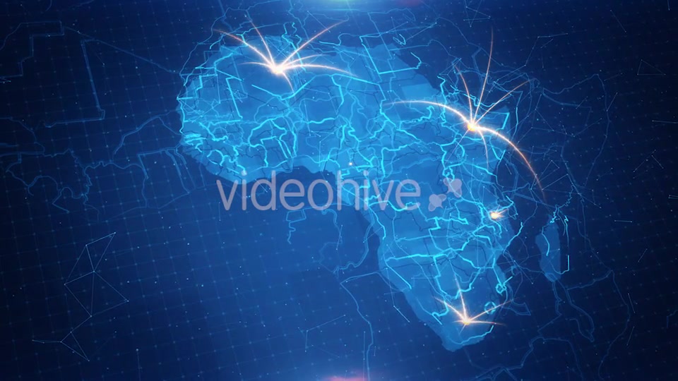 Map of The Africa With The Animated Background 4K Videohive 18362080 Motion Graphics Image 2