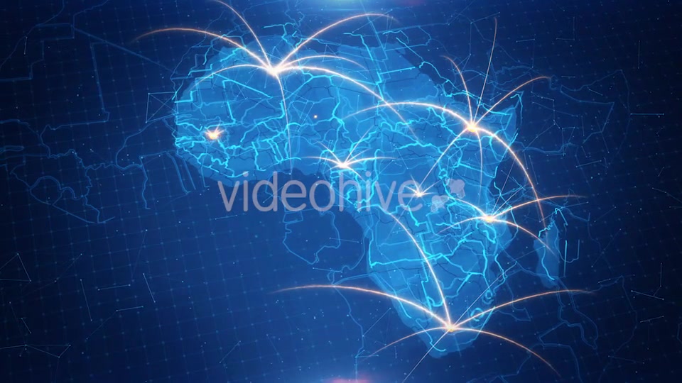 Map of The Africa With The Animated Background Videohive 18526374 Motion Graphics Image 3