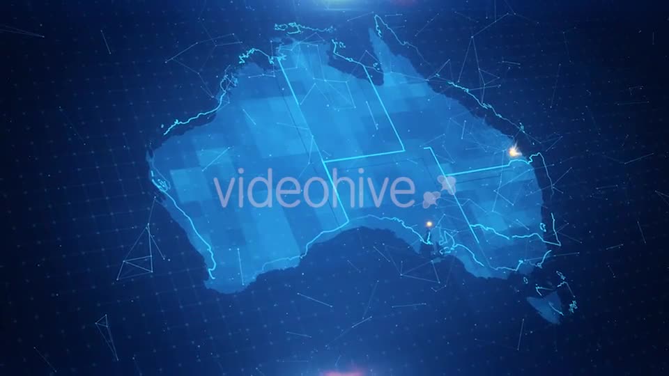 Map of The Australia With The Animated Background Videohive 18214739 Motion Graphics Image 1
