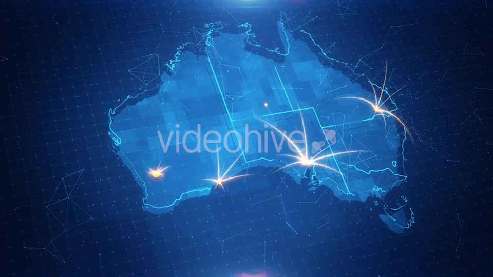 Map of The Australia With The Animated Background Videohive 18214739 Motion Graphics Image 2