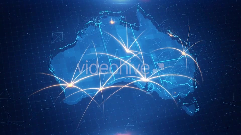 Map of The Australia With The Animated Background Videohive 18214739 Motion Graphics Image 3