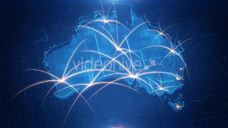 Map of The Australia With The Animated Background Videohive 18214739 Motion Graphics Image 4