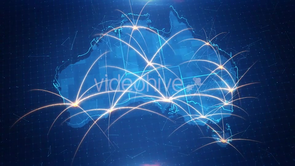 Map of The Australia With The Animated Background Videohive 18214739 Motion Graphics Image 5