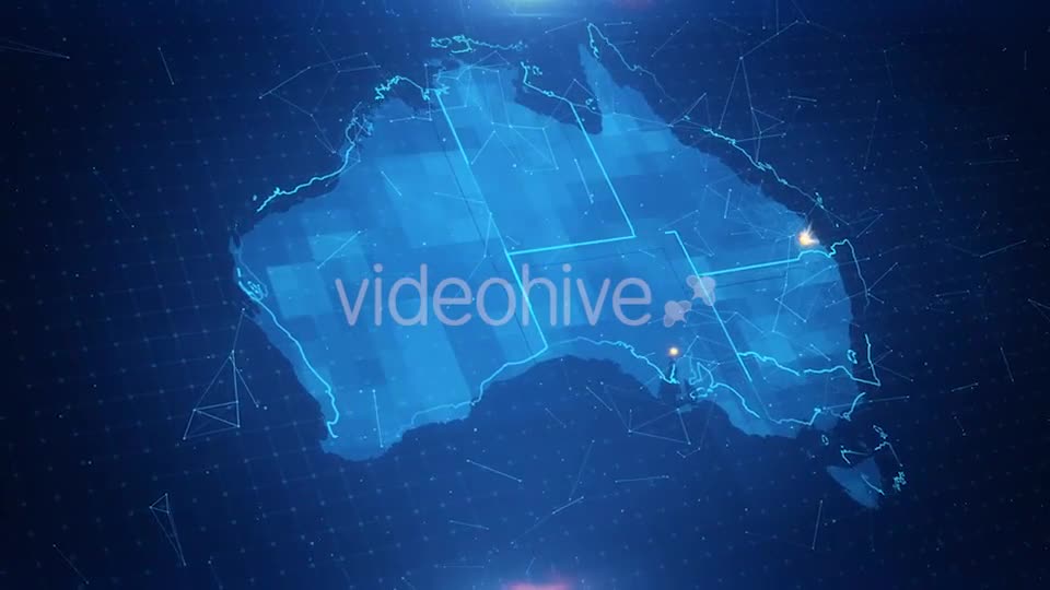 Map of The Australia With The Animated Background Videohive 17966113 Motion Graphics Image 1