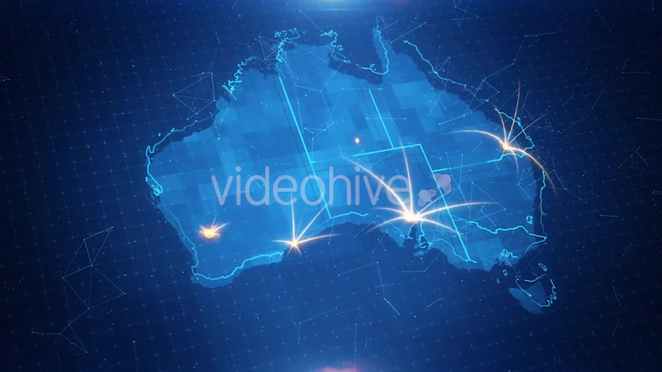 Map of The Australia With The Animated Background Videohive 17966113 Motion Graphics Image 2