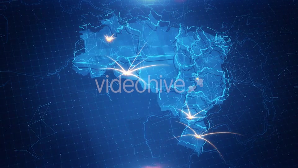 Map of The Brazil With The Animated Background Videohive 18046816 Motion Graphics Image 2